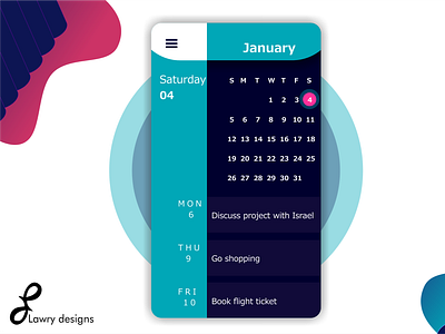 calendar app mobile ui