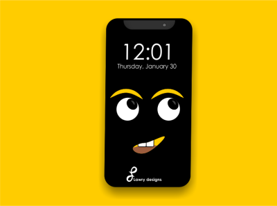 wallpaper ui- yellow dark theme design illustration larydesign minimal mobile design mobileui template design ui uidesign uidesigner wallpaper