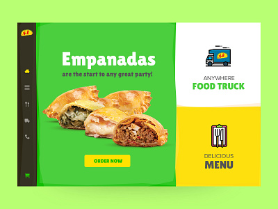 Kenny's Empanadas colorful fun nepal prabin restaurant ui ux web webdesign website