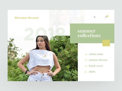 Klassique Kasuals clothing ecommerce fashion green nepal prabin slider ui ux website