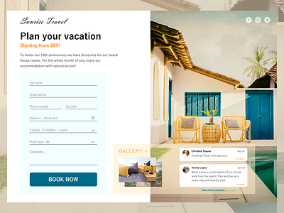 Simple landing page book booking daily ui dailyui dailyui 003 hotel landing page landing page concept travel ui design