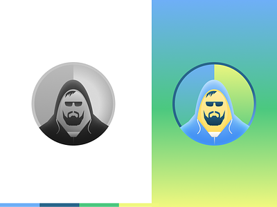 Personalized avatar avatar avatar design avatardesign avatars beard blue design glasses hoodie illustration logo logotype man men