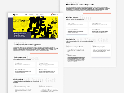 Web Exploration - Volunteer Vacancy Web - Event Detail design event figma uiux uiuxdesign website