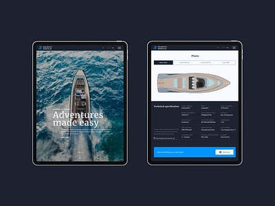 Rib boats boat design inspiration interaction interface layout screen travel ui ux website yacht