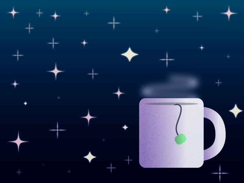 Stars n Tea after effects animation illustration stars steam