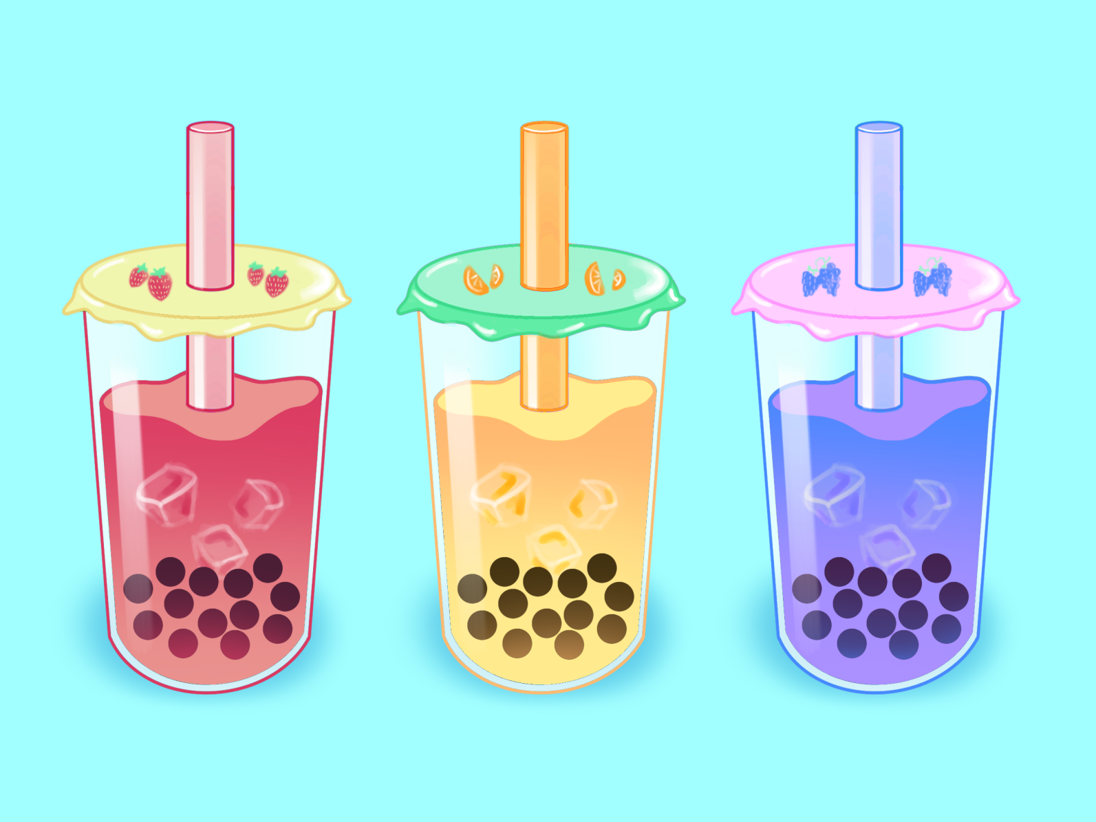 Boba Fruit Tea by Soomin Kim on Dribbble