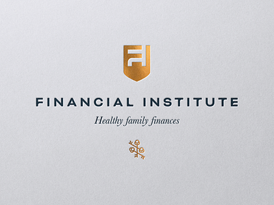 Logo for Financial Institute finance foil gold logo
