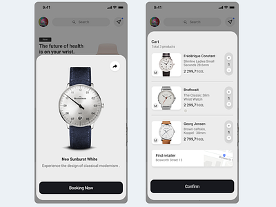 Watch Store app app design application clean dark app design human interface ios app ios app design mobile shop store ui uiux watch