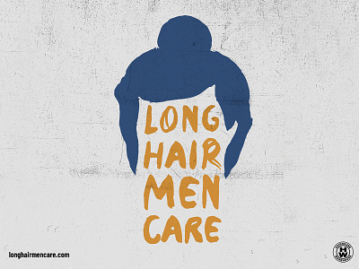 Long hair men care branding campaign design graphic design