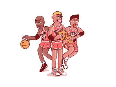 The last dance - personal illustration basketball cartoon characterdesign chicagobulls digitalart draw graphics illustration jordan photoshop