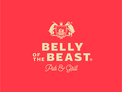 Belly of the Beast - Vintage Logo badge badgelogo foodlogo logo logotype publogo ram restaurant restaurantlogo retro retrologo sheep vintage vintagelogo