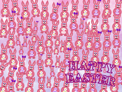 Happy Easter creative creative design creativity design easter easter bunny game happy easter illustration procreate art quiz ui web