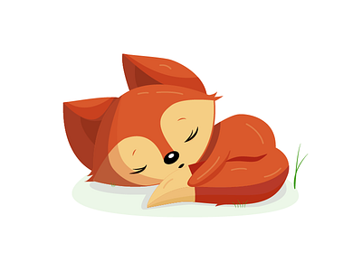 Sleepy Foxy art colors creative creative design cute cute illustration dailyui design draw fox foxy illustration illustration art ui web