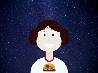 Hannusya cosplays Leia animation bb8 colors design droid gif girl girl illustration graphic design illustration illustration art leia may 4th may the 4th motion graphics princess leia show star wars star wars day vector