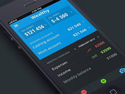 Dashboard [wip] app design finance ios iphone iteration visual