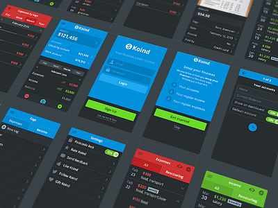 Koind [WIP] app design finance ios iphone notsoflat ui ux