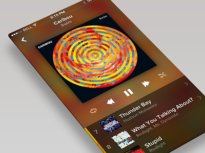 Energy playlist - player [concept] app concept design interaction ios iphone music player playlist ui ux visual