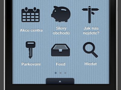 iPhone app design concept blue dark icons iphone monocolor sweeticons texture