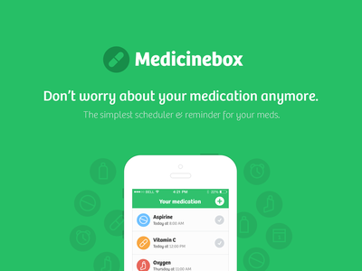 Medicine box website copywriting design landing page webdesign