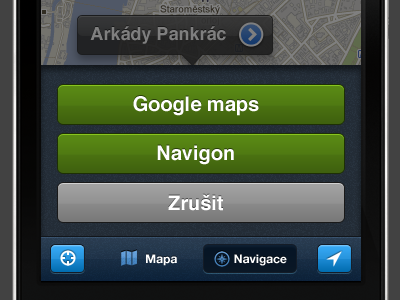 Navigation screen iphone mockup navigation screen