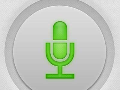 Glowing button button diod glow green ios iphone