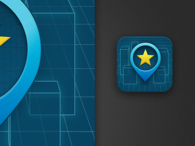 Lhicon city grid icon ios iphone pin star