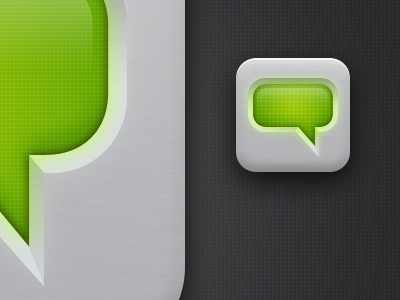 Takeplace iPhone icon WIP bevel emboss green grey icon ios iphone metal texture