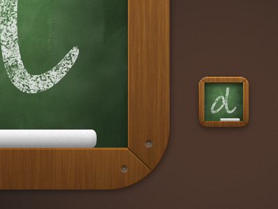 iPad icon blackboard chalk frame icon ipad wood