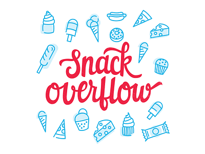 Snack Overflow illustration illustration lettering
