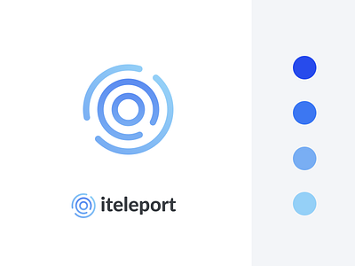iteleport rebrand blue brand branding logo logo design redesign