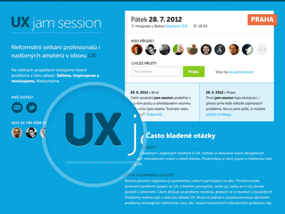 UX jam session baseline grid blue clean design museo orange responsive round type web webdesign