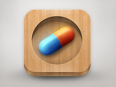Medicament icon detail icon ios medication medicine pill pills woodbox