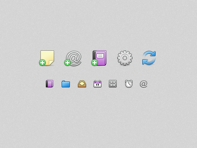 Toolbar and sidebar icons