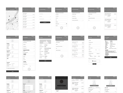 Opportunity App Wireframe android app app app design design ios location location app maps mobile mobile app mobile ui mockup opportunity skills ui user userexperience userinterface ux wireframe