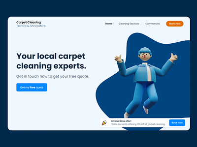Homepage Intro - Carpet Cleaning design homepage ui web design website