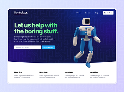 Kontraktor ideas branding colours design gradient homepage landing page pattern product product design ui ux web design website