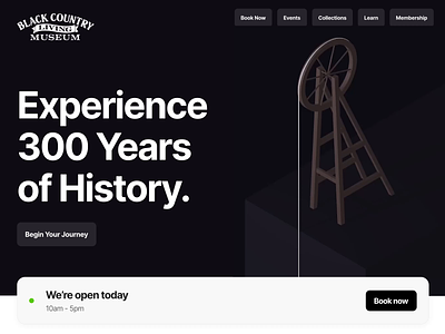 Local Museum Concept 3d animation animation design homepage landing museum typography web design website