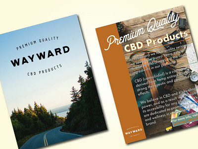 Wayward CBD Promo Cards print typography
