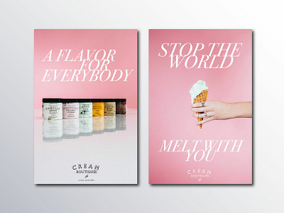 Promotional Posters for CREAM Boutiques cannabis cannabis packaging edibles graphic design marijuana medical marijuana packaging design typography