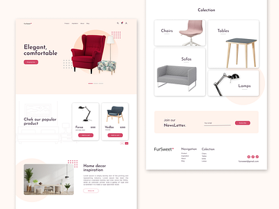 landing page - furniture store