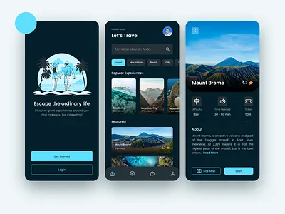 Travel - Mobile Apps hiking mobile travel traveler traveling ui ux