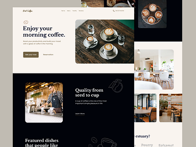Working Space & Eatery - Landing Page coffee eatery food landing page uidesign uxdesign web webdesign website working space