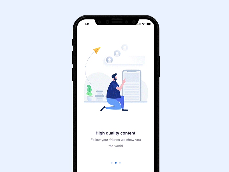 App Onboarding Gif ui ux 插图 设计