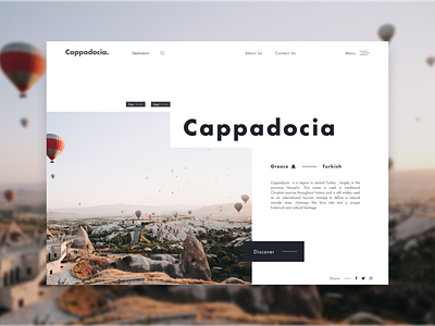 Cappadocia - Daily Ui 02 cappadocia clean daily ui ui design web web deisgn website