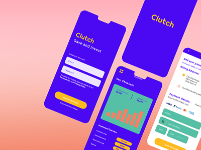 Clutch - Finance App app branding business design finance app logo type typography ui ux