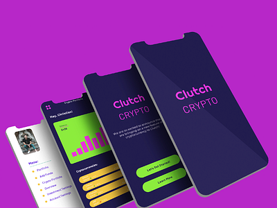 Clutch - Crypto app branding crypto crypto wallet cryptocurrency design finance app logo type typography ui ux