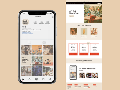 Vino - Wine Subscription Service branding design instagram post logo subscription type typography ui ux web webdesign wine