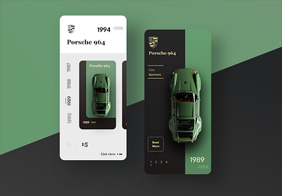 Porsche Car APP app car green mobile app mobile design mobile ui popular porsche product ui