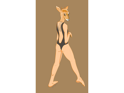 Deer deer animal character design illustration