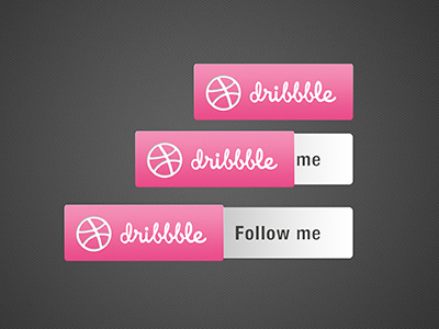 Dribble Button button css3 design pink slide ui web